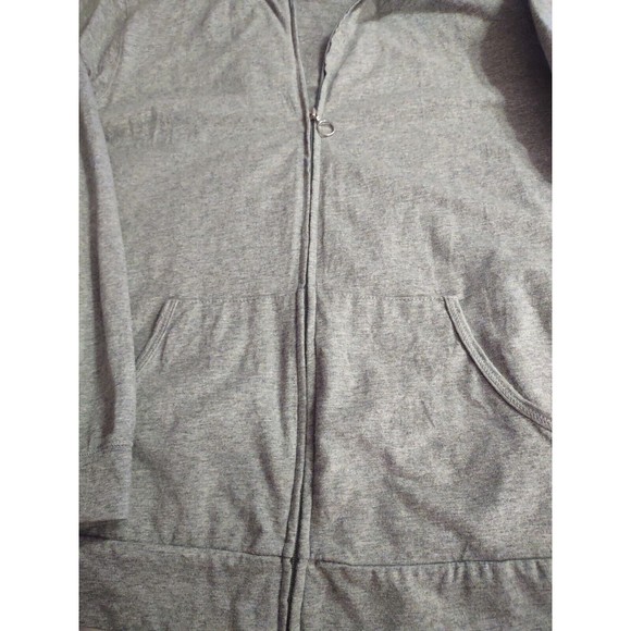 Avenue Body At Ease Light Jacket Size 18/20 Gray Front Zip - Picture 8 of 8